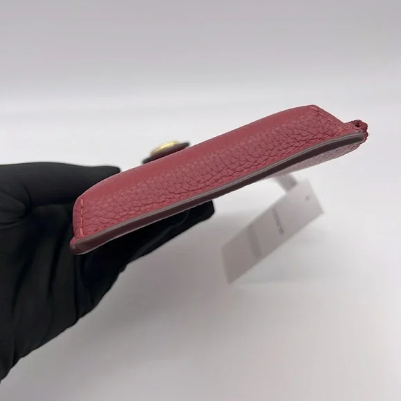 Coach CJ866 Essential Phone Wallet Brass/Enamel Red - Picture 6 of 14